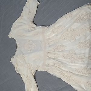 Unique Vintage Wedding Dress Lace Cream Colored